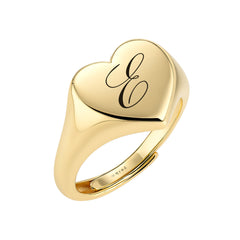 Customized Heart Chevalier Ring