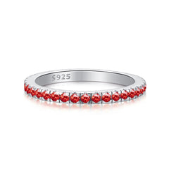 Ewiger Ring Veretta mit roten Zirkonen 2 mm