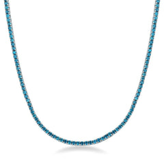 Blue Tennis Necklace 2.5 mm
