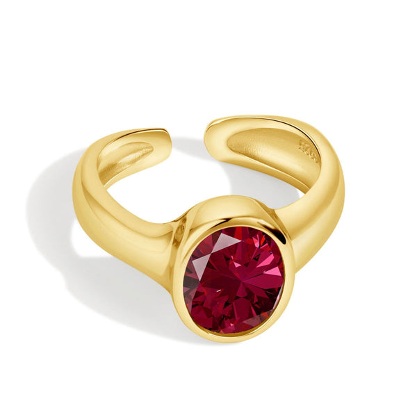 Anello Ovale Fucsia - My Mo Gioielli