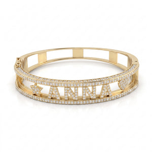 Armband Name Manetta Basis mit Zirkonia