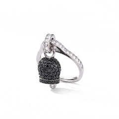 Anello Campanella di Capri con Zirconi Neri