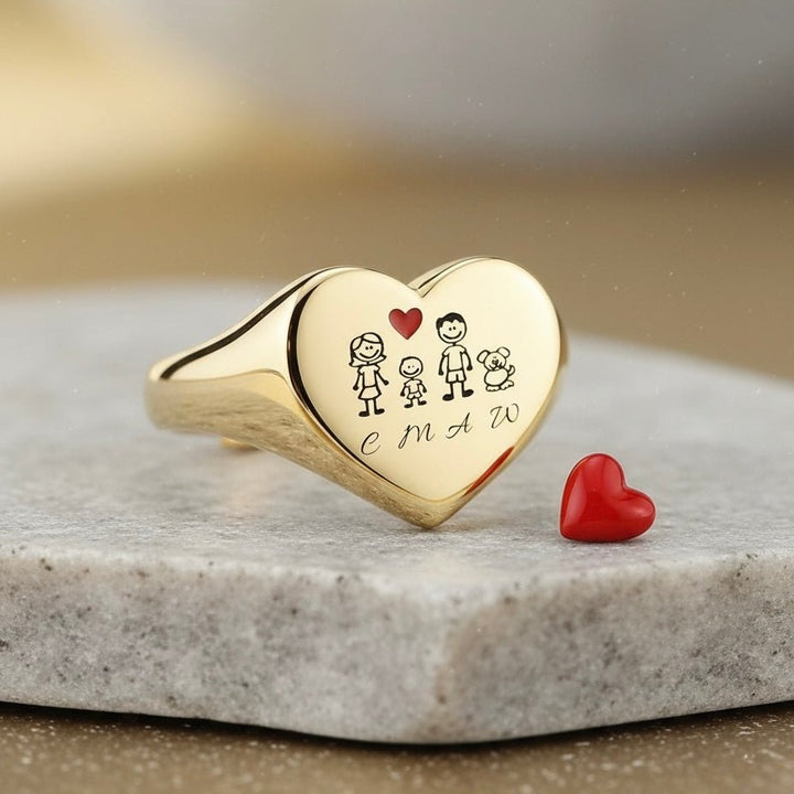 Anello Chevalier cuore Famiglia - My Mo Gioielli