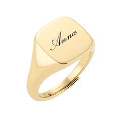 Customized Square Chevalier Ring