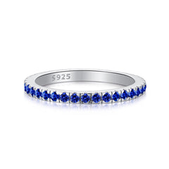 Ewiger Ring Veretta mit blauen Zirkonen 2 mm