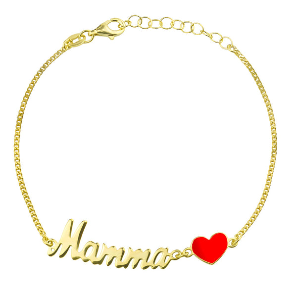 Bracciale Mamma Cuore Rosso - My Mo Gioielli