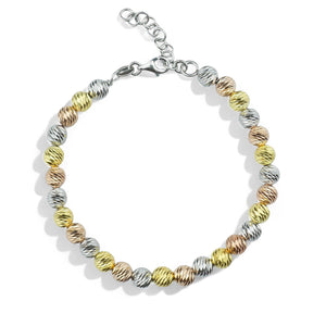 Bracciale Palline Milleluci Slash 6 mm alternato un colore - My Mo Gioielli