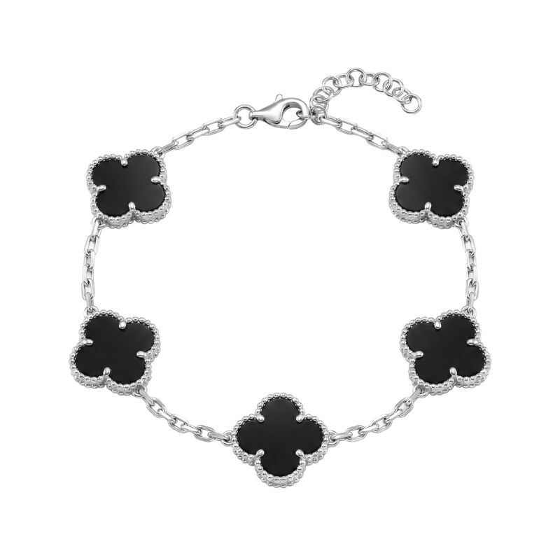 Bracciale Quadrifoglio con Onice Nero - My Mo Gioielli