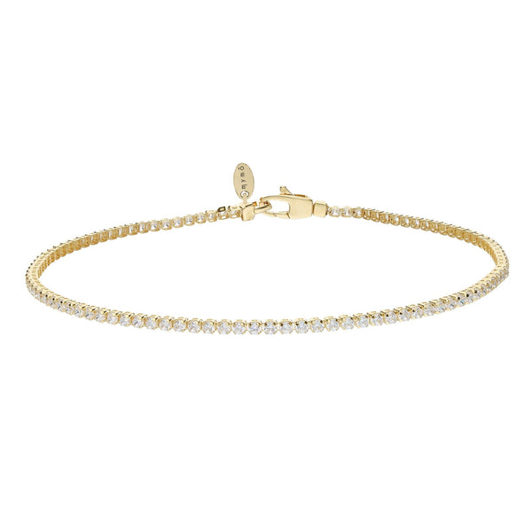 Bracciale Tennis Zirconi Bianchi in Oro 18kt 1,5 mm - My Mo Gioielli