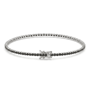 Bracciale Tennis zirconi Neri 2 mm - My Mo Gioielli