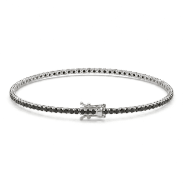 Bracciale Tennis zirconi Neri 2 mm - My Mo Gioielli