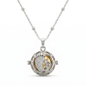 Collana Chiama Angeli con Piedini Zirconati - My Mo Gioielli