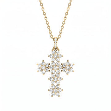Collana Croce "Magic Emerald" Bianca - My Mo Gioielli