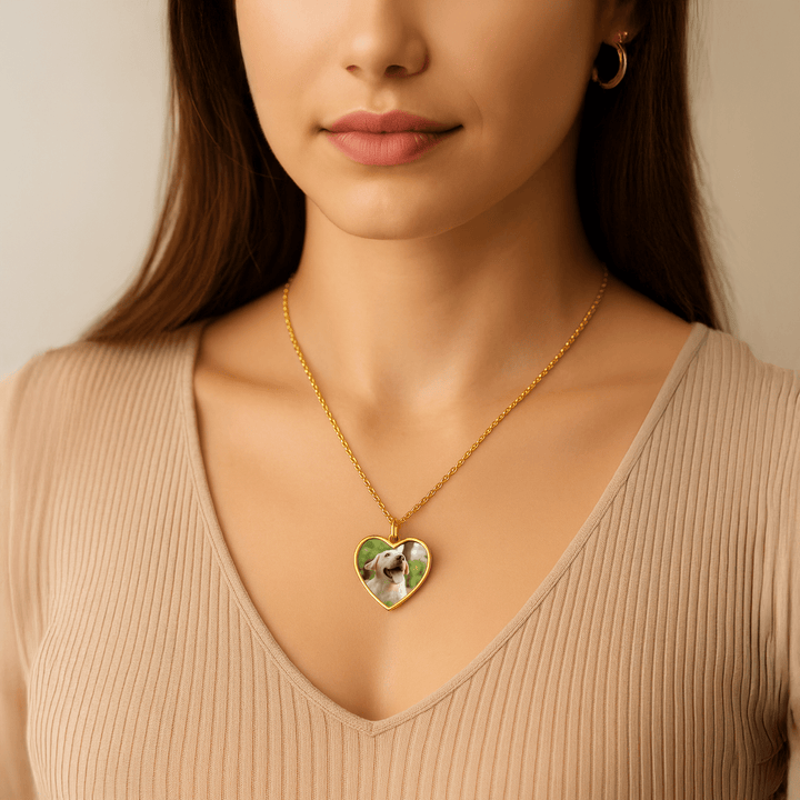 Collana Foto Personalizzata Cuore In Acciaio - My Mo Gioielli