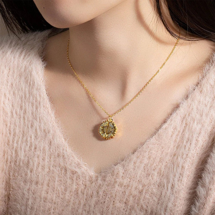 Collana Girasole Scrigno con Foto Personalizzata in Acciaio - My Mo Gioielli