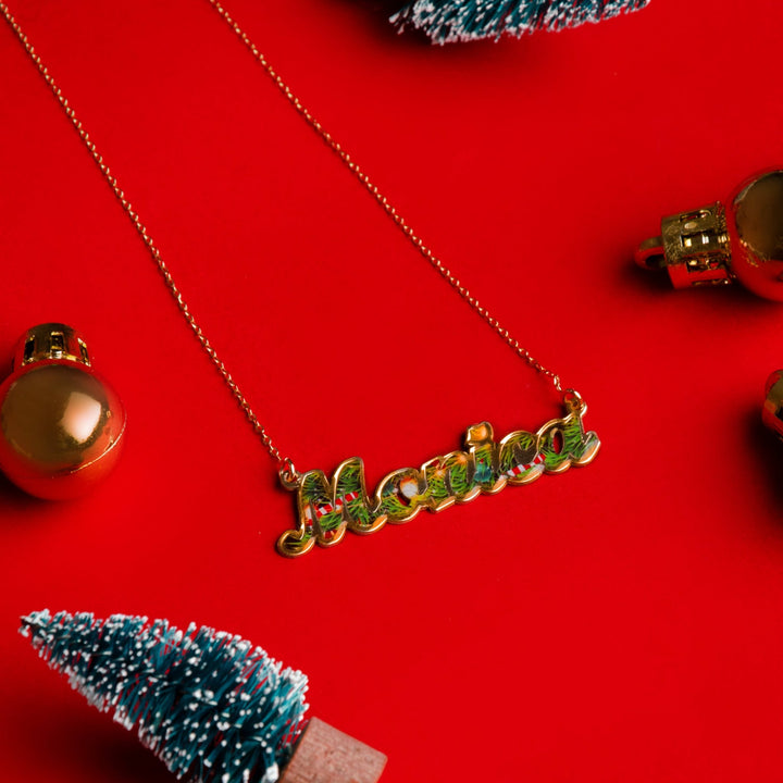 Collana Nome Tema Natalizio - My Mo Gioielli